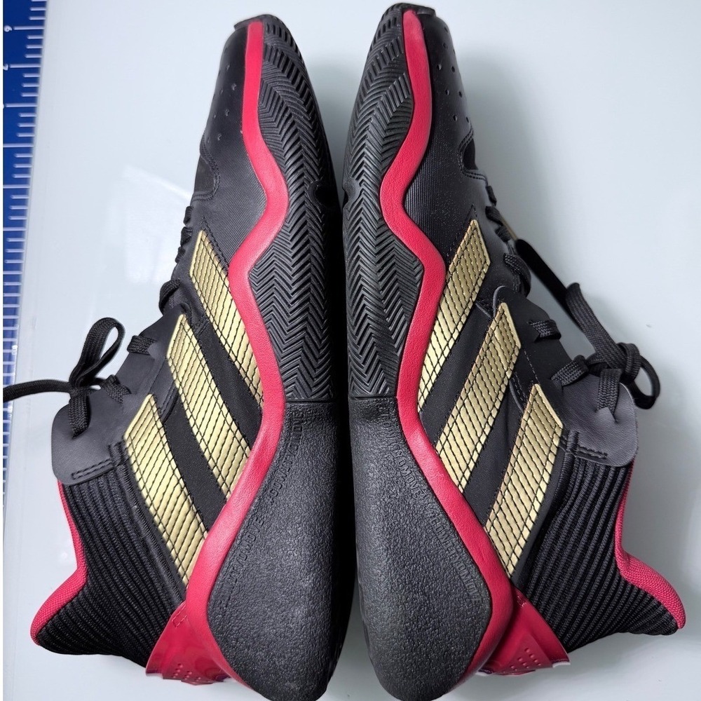 Adidas Harden Stepback Mens Basketball Shoes Black Gold Red EH1943 Size 10.5